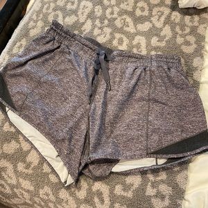 grey lululemon running shorts